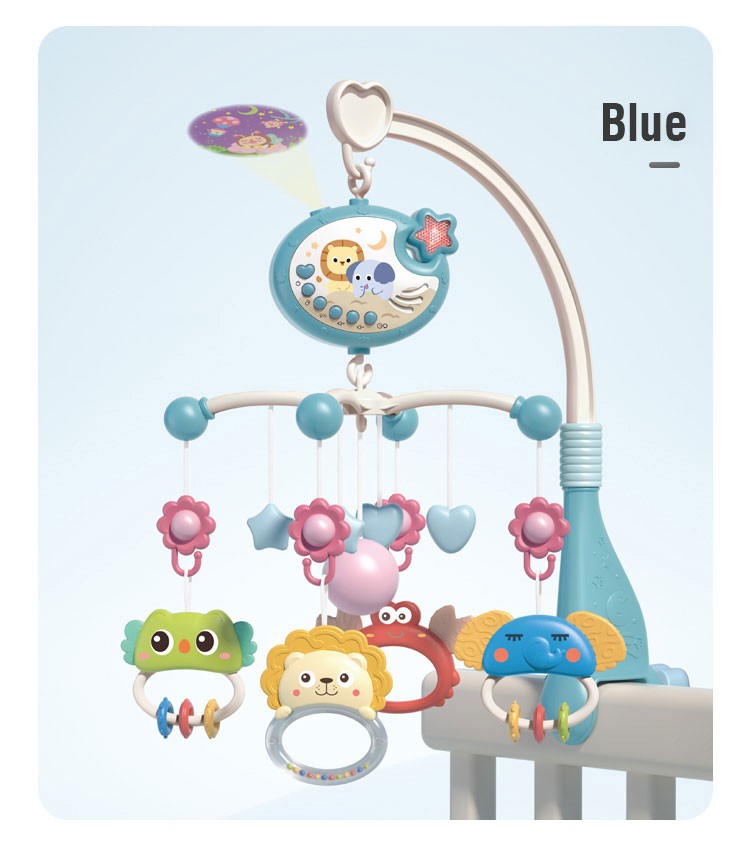 Baby Musical Crib Mobile And Rattle Remote Control Function 360 Rotating Mobile Baby Toys With Projection Hanging Bell Toy Gifts