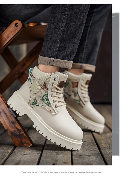 Men's boots four season classic big head casual boots soft sole non-slip breathable Joker high-top outdoor comfort tooling boots