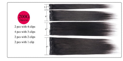 Doreen 160G 200G 240G Série Volume Cabelo Humano Liso Remy Brasileiro Com Tic Tac Extensões de Cabelo Cabeça Inteira 10 Peças 40 a 60 Centímetros