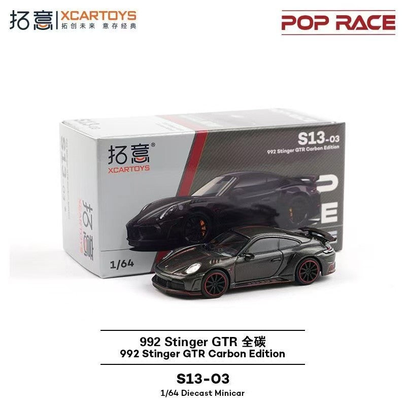 POP RACE 1/64 Porsche RWB Skyline GTR PANDEM DATSUN Mazda RX7 Toyota Coleção de Carros Miniatura de Liga Fundida em Vitrine