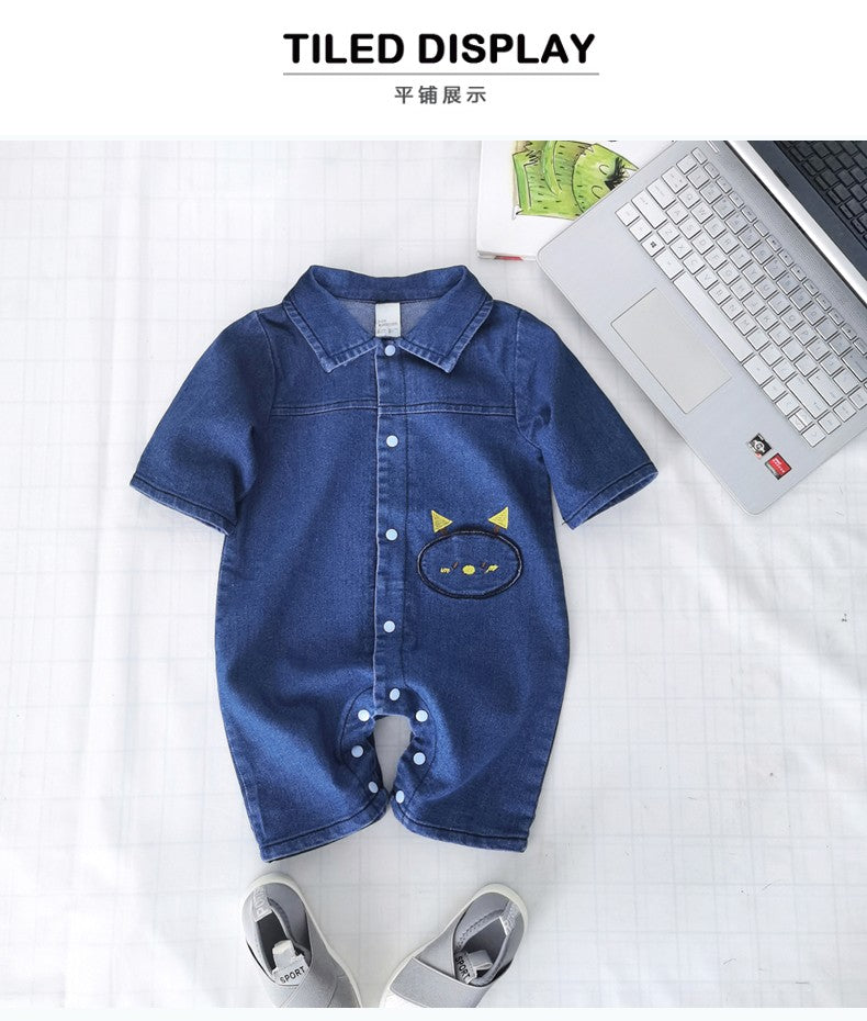Macacões de Bebê IENENS Roupinhas de Recém-nascidos Macacão Jeans Peça Única 0-18 Meses Menino Menina Roupas Macias Roupas Infantis
