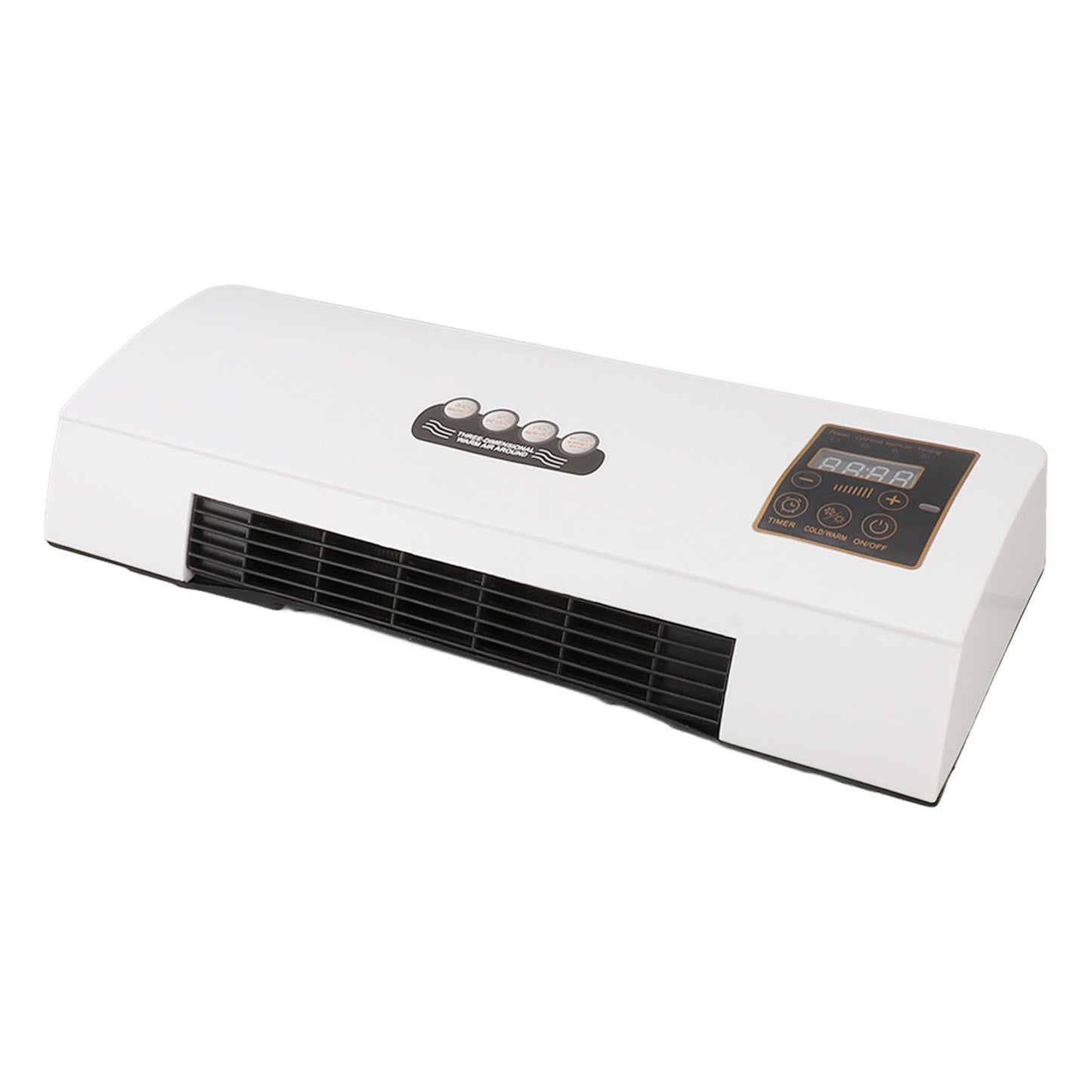 Ventilador Quente de Ar Condicionado de Parede, Controle Remoto de 10m, Aquecedor de Ar Condicionado de 1800W para Quarto