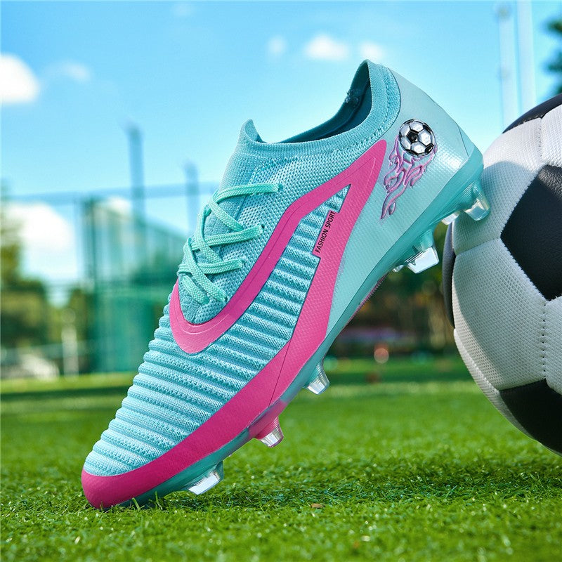 New Men Football Boots Outdoor Sport Boys Soccer Shoes Adult Non Slip Long Spikes Training Cleats Breathable Match Comfortable