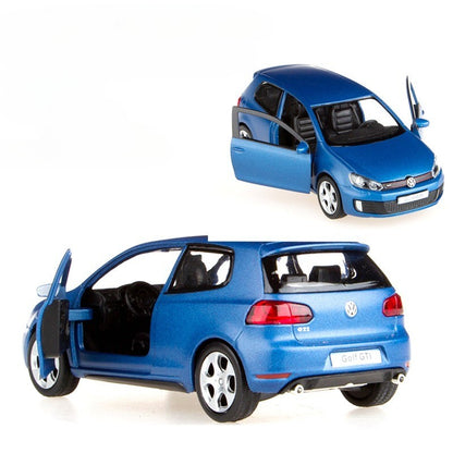 1:36 Volkswagen Golf 6 GTI Carro de Brinquedo Miniatura de Metal SUV Com Função de Recuo Portas Que Abrem Coleção Educacional Presente Infantil