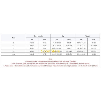 U2JB Fashion Workout Skirt Moisture Skort Elastic Waist Functional Pocket Design