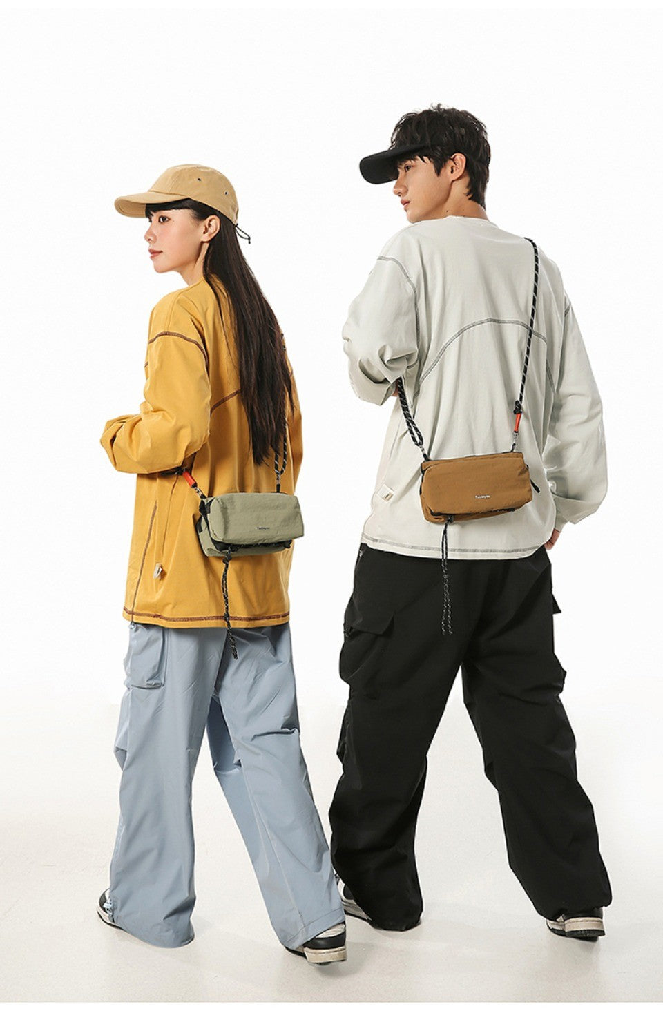 Unisex Camp Messenger Bag Large Capacity Shoulder Bag for Men Women Durable Nylon Hiking Travel Backpack