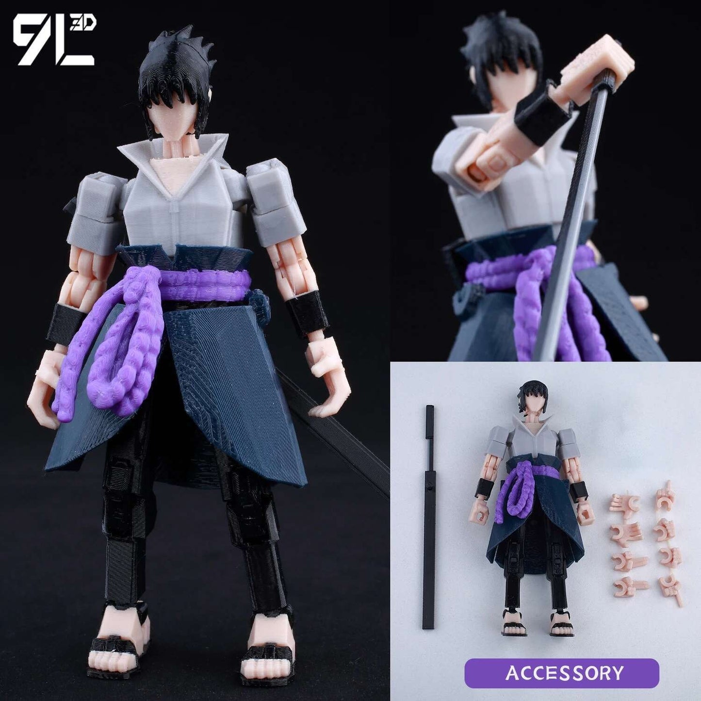 9L3D Lucky13 Titan 13 Ichigo Kurosaki Anime Action Figure Dummy 13 Espada Posável Máscara Oca Modelo Decoração Surpresa de Aniversário