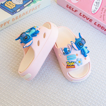 Disney Stitch Cartoon Slipper Cute Anti-slip Children's Slippers Boys and Girls Summer Shower Slippers Soft Sole Baby Babouche