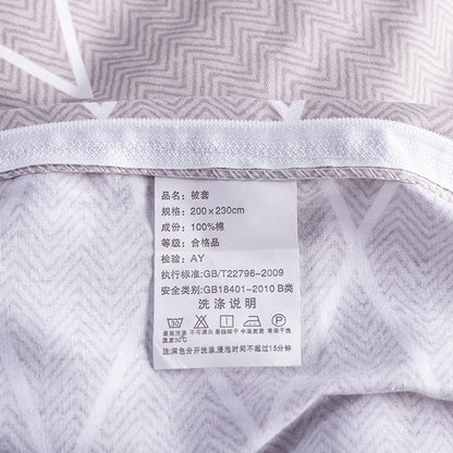 3PC 100% Cotton Duvet Cover Set Striped Printing 1PC Duvet Cover 2PC Pillowcase Cotton Soft Skin Friendly Bedding