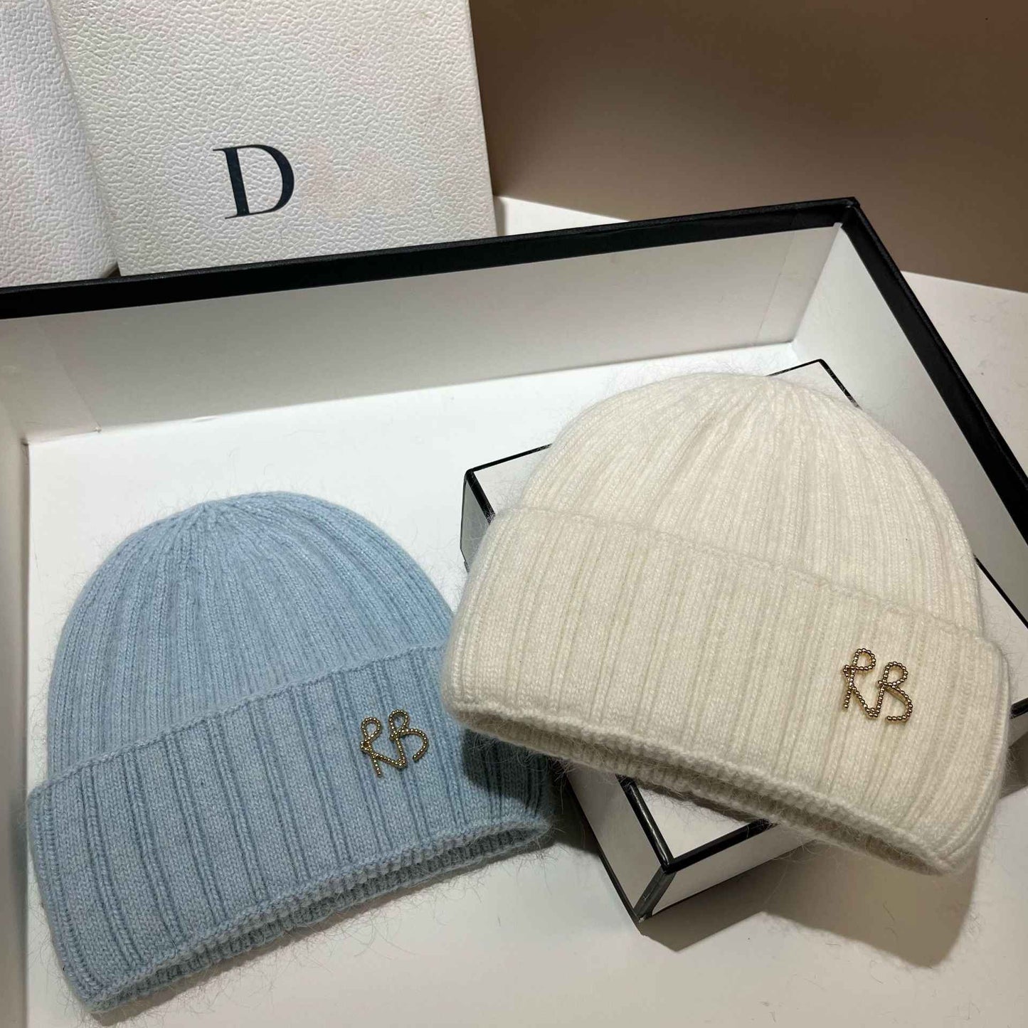 Women Ribbed Stretch Knit Beanie Soft Slouchy Wool Hat Extreme Cold Weather Warm Ear Protection Winter Fashion Cap