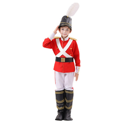 Boys Toy Soldier Costume Halloween Stage Performance Outfit Kids Military Role Play Set  - New Arrival 2025