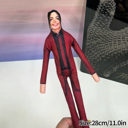 28cm Michael Jackson Action Doll Michael Jackson Cosplay Props Soft Stuffed Doll Abstract Joint Mobility Doll Collection Gift