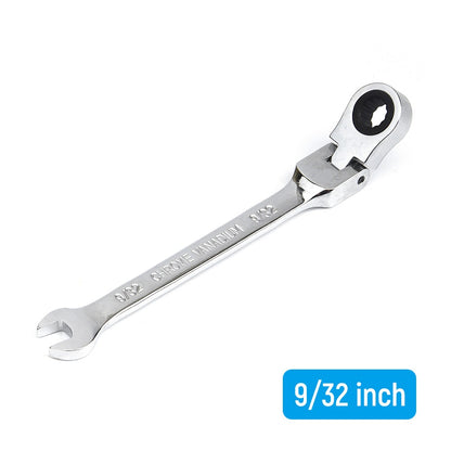 Jogo de chaves de catraca de tamanho imperial de 1/4 a 15/16 polegadas, de 1 peça, com cabeça flexível universal, ferramentas manuais para reparo de carros