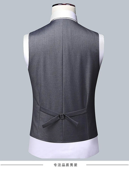 Suit Boutique Men's Fashion Business (Blazer+ Vest + Trousers) Gentleman's Wedding Casual Professional Formal Suit 3 Piece M-6XL