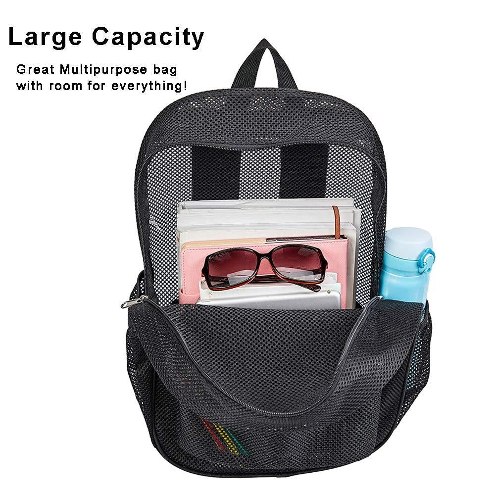 Women's Mesh Breathable Backpack Portable Hollow Casual Outdoor Travel Storage Bag