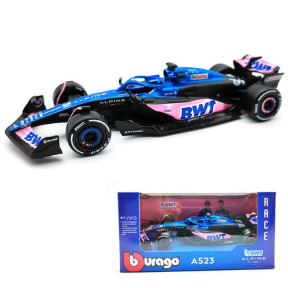 Bburago 1:43 Carro de Fórmula 1 McLaren Mercedes Ferrari SF25 Redbull Racing AlpineA525 Miniatura Colecionável de Metal Fundido Verstappen