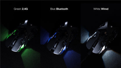Mouse Gamer Sem Fio Angry Miao Infinity Hot-Swappable PAW3950 Dual 8K com Fio Tri-Mode Mirror Shadow