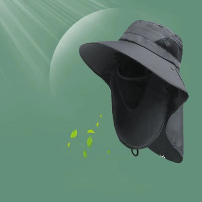 Outdoor UV Protection Bucket Hat – Sun Hat with Neck Flap for Hiking, Fishing & Camping