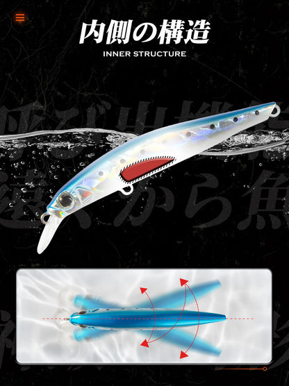 Isca de Pesca de Truta Hunthouse Isca Rígida Sinking Jerkbait 70/80/105mm 7/8.5/18.5g Artist Minnow Isca de Pesca Marinha Twitch Para Robalo