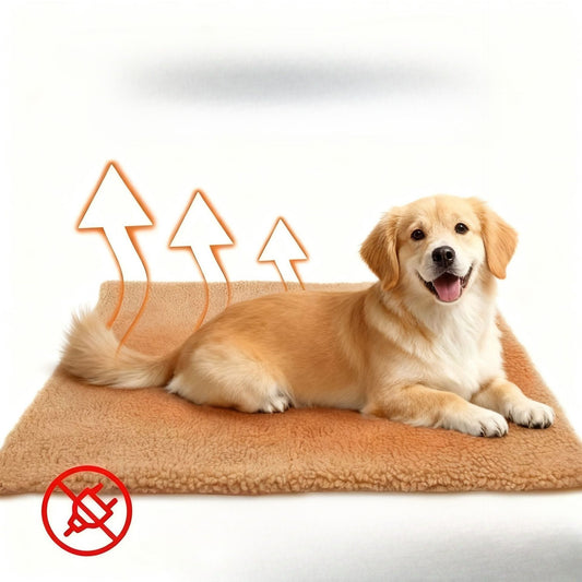 Cama para Gatos Autorrequecível Tapete Térmico Extrarrequentado para Cães e Gatos Almofada para Animais de Estimação com Capa Removível Base Antiderrapante Não Elétrico