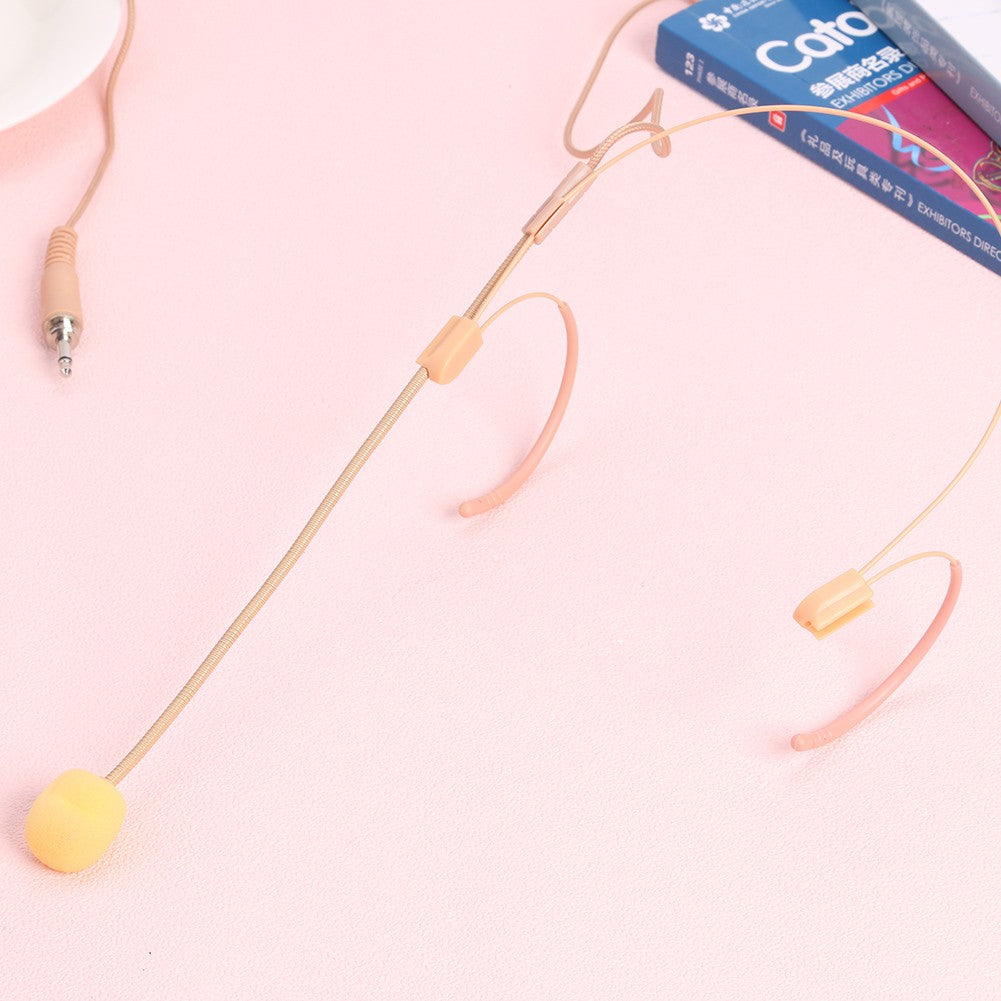 Microfone Condensador com Fio de 3,5 mm para Uso na Cabeça com Cancelamento de Ruído para Transmissor Bodypack Sem Fio Headset Mini Microfone