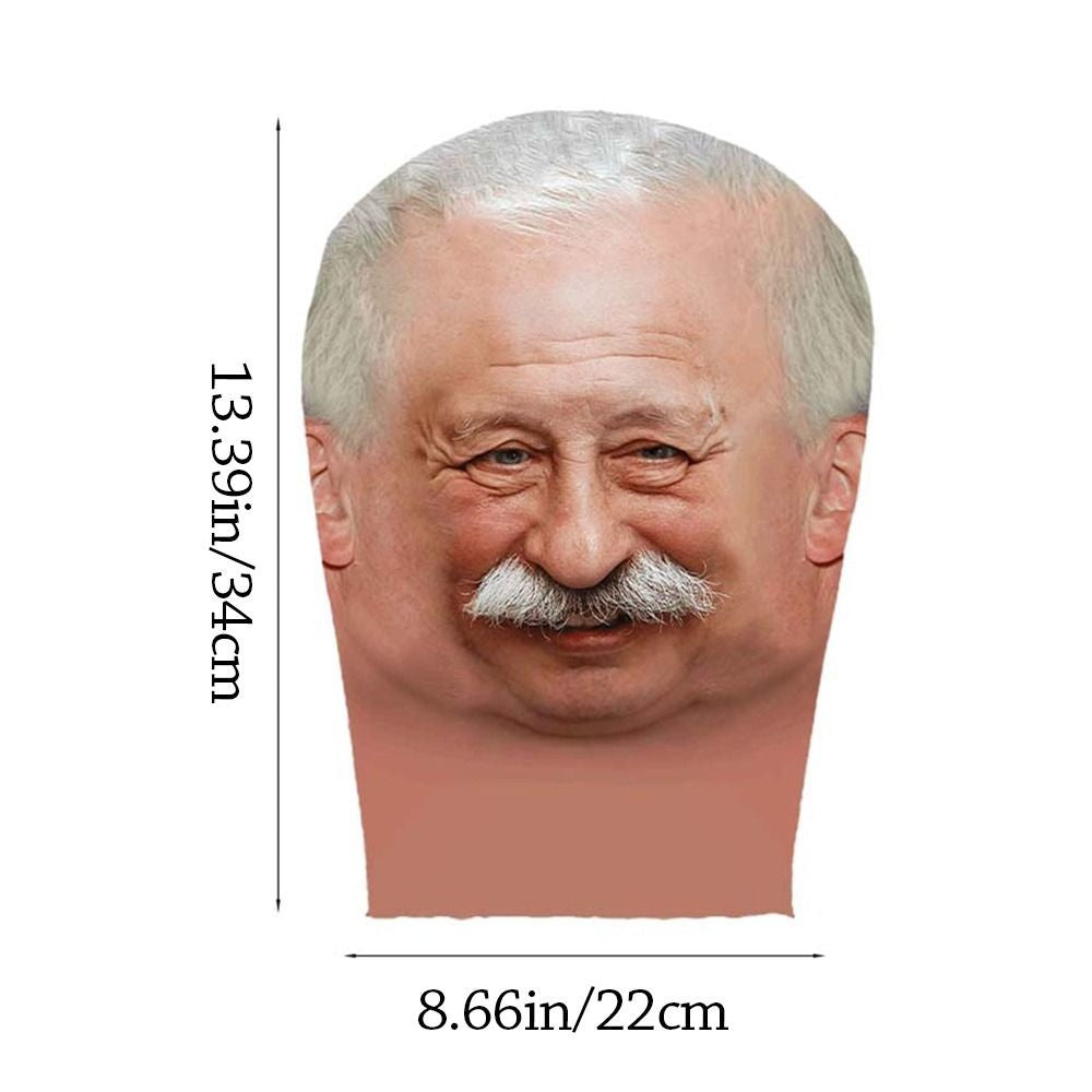 COS Double-sided Printing 3D Full Face Mask Headgear Sunscreen Elastic Mesh Mask Funny Celebrity Face Riding Scarf