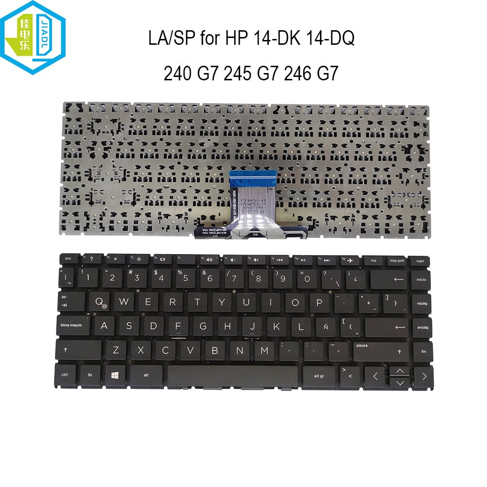 Latin Spanish Keyboard For HP 240 G7 245 G7 246 G7 14-CE 14-DK 14-DK0000 14-DK1003DX 14-DQ 14-DQ0000 L15599-151 L23241-161