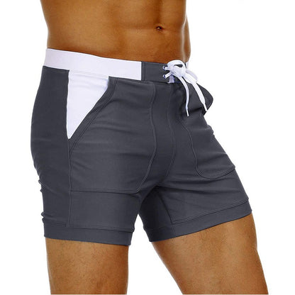 MAGCOMSEN Men's Swimwear Shorts Summer Quick Dry Swimming Trunks Surf Board Shorts Boxer Briefs Swimsuit Beach Sunbathing Shorts