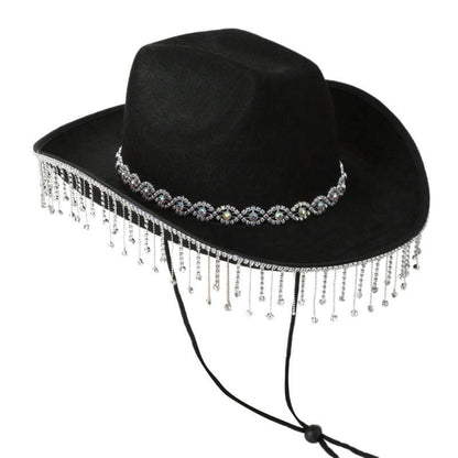 31BB Adjustable Denims Hat Delicate Rhinestones Hat Various Colorful Hat Beautiful for Unisex Casual Wear