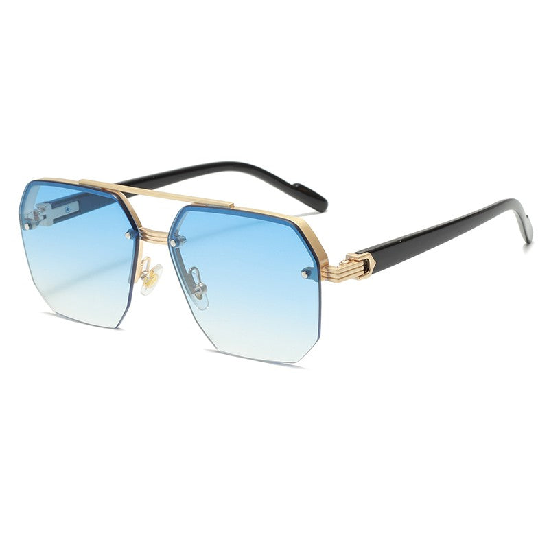 New Fashion Sunglasses Cool Men Vintage Brand Design Metal Square Sun Glasses Women Shades UV400 Oculos De Sol