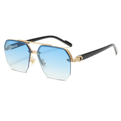 New Fashion Sunglasses Cool Men Vintage Brand Design Metal Square Sun Glasses Women Shades UV400 Oculos De Sol