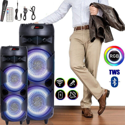 Caixa de som Bluetooth Portátil 6000W Subwoofer Graves Potentes Sistema de Som para Festa Dj Karaokê Luzes RGB Caixa de Som Recarregável