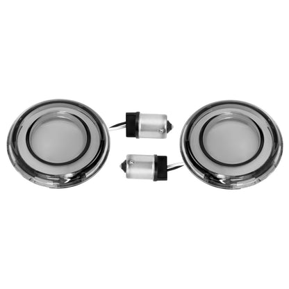 Pisca de Moto LED 1156 Estilo Bala LED Cinza para Harley Touring Sportster XL 2002-2021 Softail Dyna 02-17 FLSTSB FLTRU