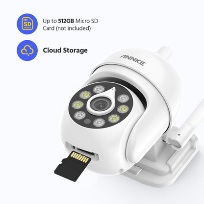 ANNKE 5MP Wireless Home Camera System 2PCS Cam Kit Security System Cameras PIR Human Detection 4CH Dual wifi Homebase