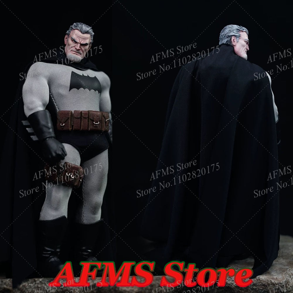 1/12 Scale Collectible Figure Cloak Dark Knight Returns Black Draped Cape Briefs Clothes Accessory Fit 6Inch Mezco Action Figure