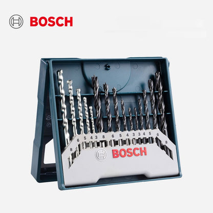 Kit de Brocas Bosch Elétrica Mistas 15Pçs 3/4/5/6/8mm Conjunto de Brocas para Madeira/metal/pedra Acessórios de Perfuração para Carpintaria Perfurador de Furo
