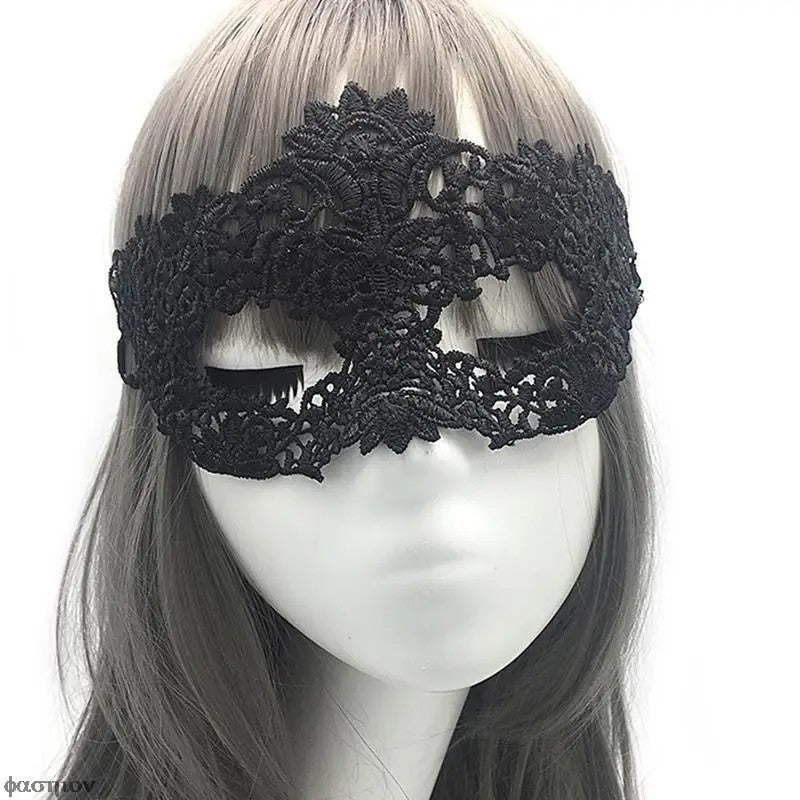 Sexy Women Black Lace Floral Eye Mask Masquerade Prom Face Mask Princess Queen Party Makeup Cosplay Nightclub Lace Mask Props