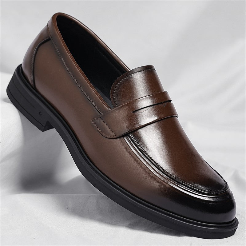 Men's Formal Leather Loafers Italian Style Slip-on  Stylish Elegant Business Shoes Comfortable Lightweight Office Dress Shoes