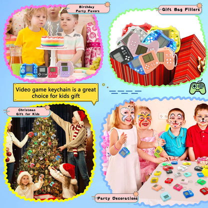 6-48Pcs Video Game Party Favors for Classic Game Console Keychain Birthday Joypad Souvenir School Valentine Gifts