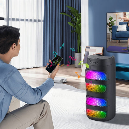 Caixa de som Bluetooth 3000W, alto-falante duplo de 4 polegadas, subwoofer estéreo portátil para ambientes externos, alto-falante sem fio 5.0, luz LED recarregável