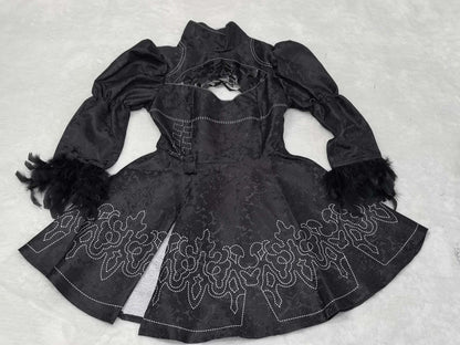 Anime Nier Automata Cosplay 9S Yorha 2B Cosplay Suit Male Women Outfit Wig Disguise Costume Plus Size Fancy Party Black Dress