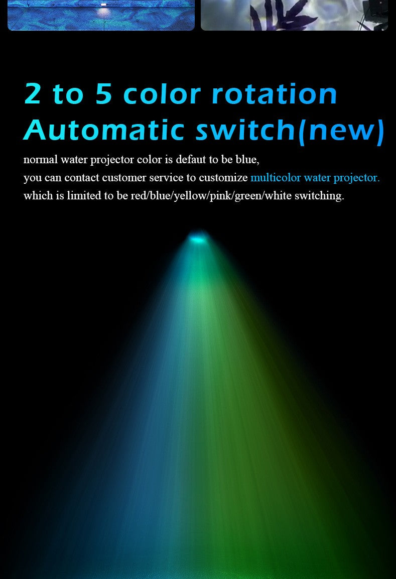 LED Ocean Water Waving Lamp Dynamic Ripple Light Realistic Projection Lamp for Home Decorative Outdoor Atmosphere Lighting