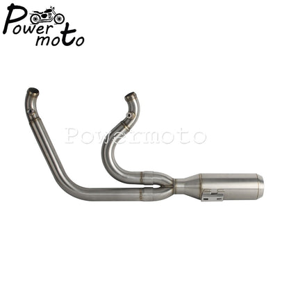 Motorcycles 2-Into-1 Exhaust Muffler Pipes Tube For Harley Dyna Fat Bob Low Rider S Street Bob Wide Super Glide FXD 2006-2017