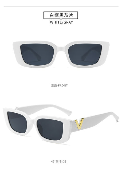 New Small Frame V-Shaped Fashion Sunglasses Women's Brand Designer Square Sun Glasses Women Outdoor Leisure Eyewear UV400