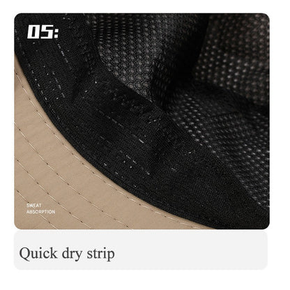 2020 New Fashion Summer Bucket Hat Cowboy Men Outdoor Fishing Hiking Beach Hats Mesh Breathable Anti UV Sun Cap Large Wide Brim