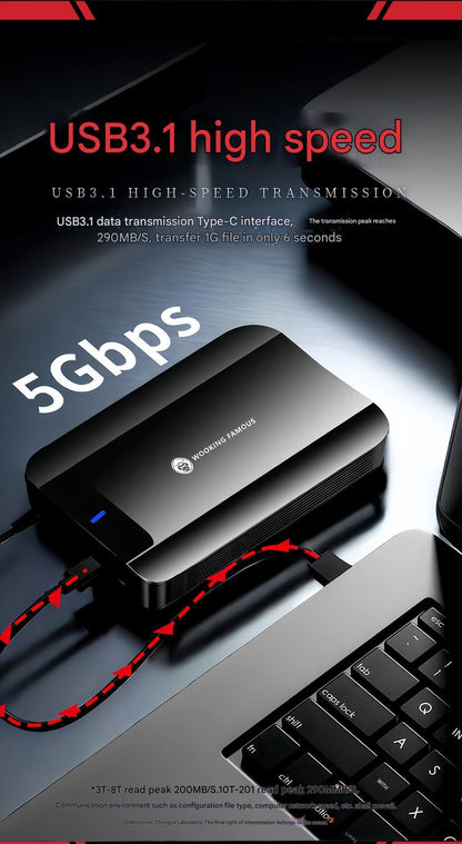 CoolFish HDD 3.5'' External Hard Disk 3TB/4TB/6TB/8TB/10TB/12TB TypeC Hard Drive External Storage Decives Hard Disks for PC/ Mac