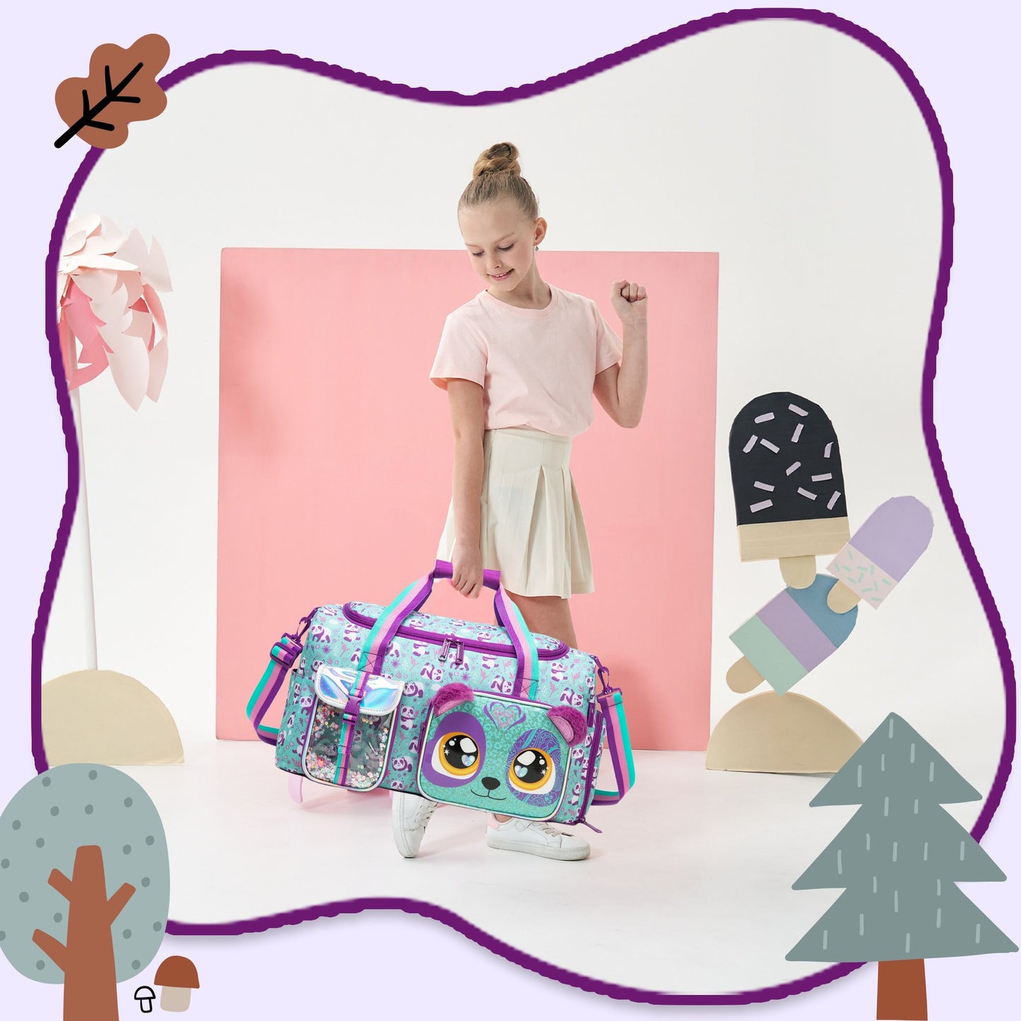 Travel Bag for Girls Lightweight Durable Spacious Carry On Tote for Weekend Gym Business Stylish Adventure Duffel