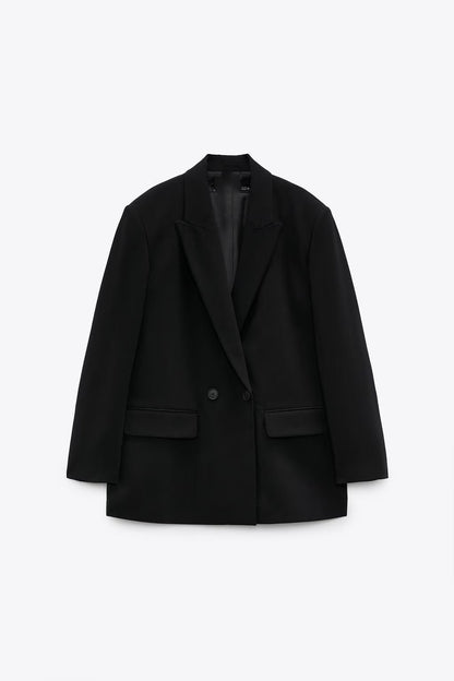 PB&ZASpring/Summer 2023 New Commuting Loose Leisure Fashion Suit Lapel Loose Double Breasted Blazer