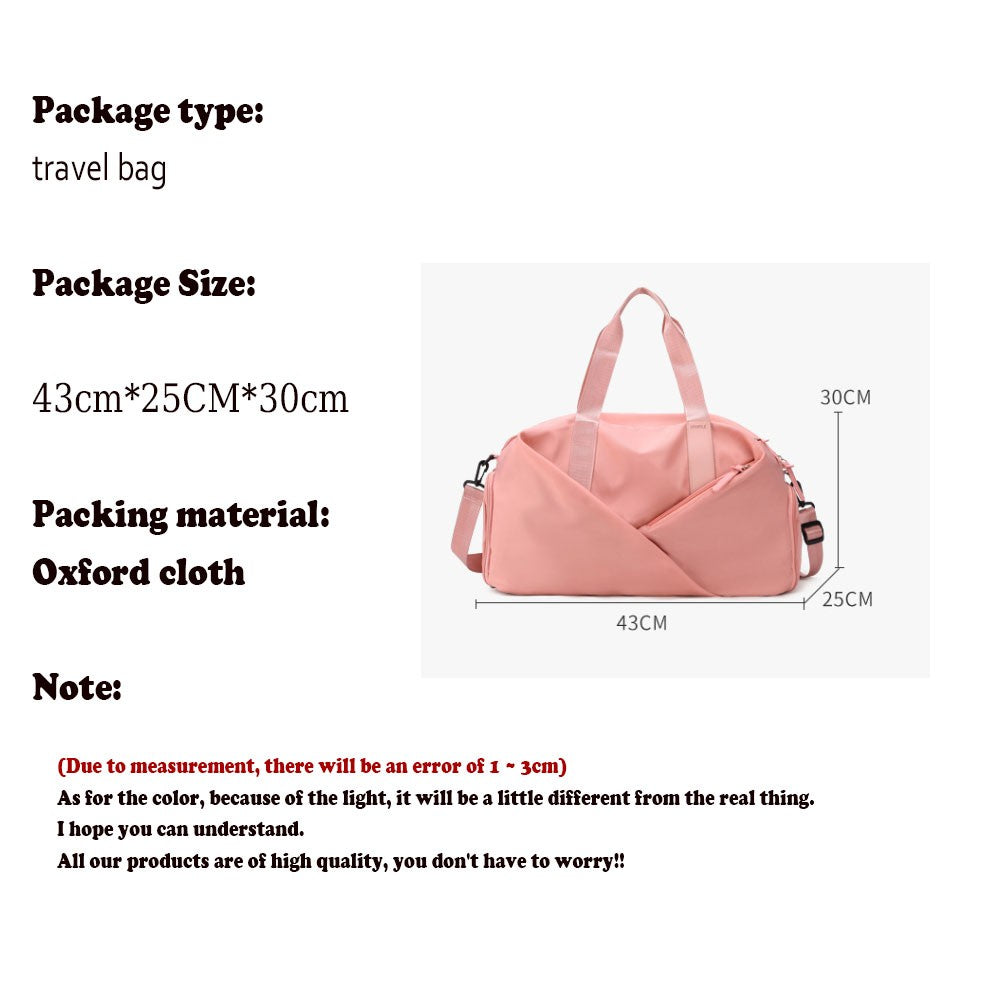 Multifunction Travel Bag Women Sports Gym Fitness Bags Dry and Wet Separation Swimming Shoulder Duffle Handbags Shoes Daypack