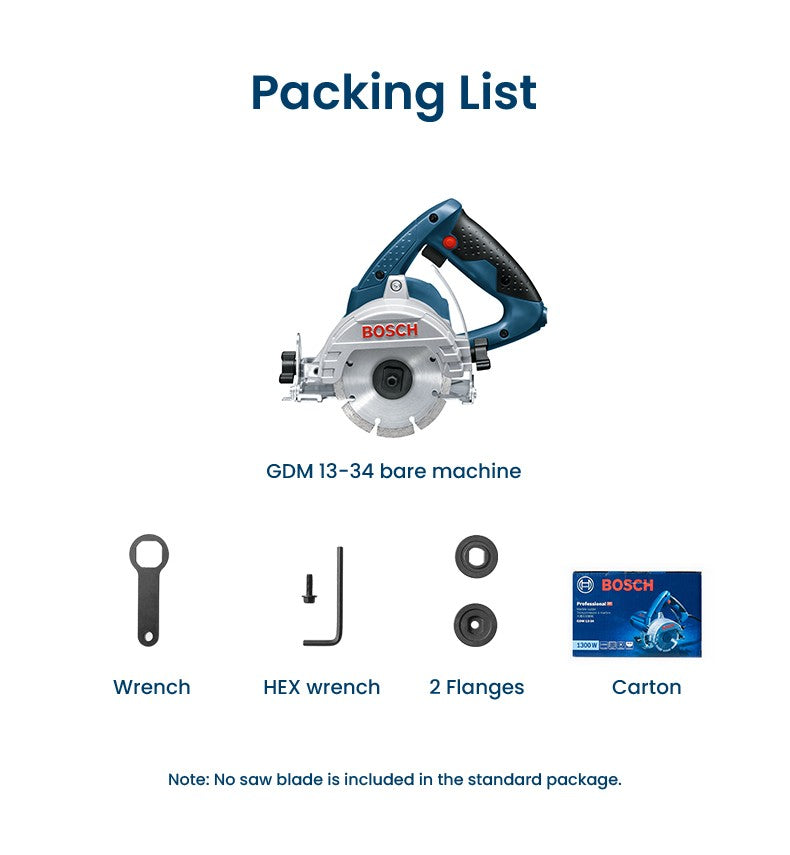 Serra de Mármore Bosch GDC 140 GDM 13-34 Profissional Serra Circular Elétrica Portátil Fabricação Precisa Sem Costura